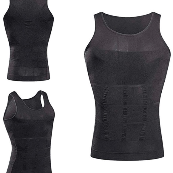 Compression workout slimming tank top muscle tee - Picture 3 of 5